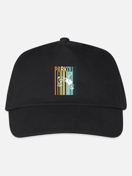 Parkour Retro - Kids’ Baseball Cap - black