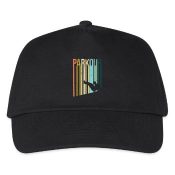 Parkour Retro - Kinder Basecap - Schwarz - Vorne