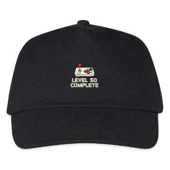 Level 50 Complete - Kids’ Baseball Cap - black - Front
