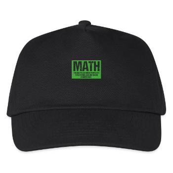 Lustiges Mathe - Geschenk - Shirt - Kinder Basecap - Schwarz - Vorne