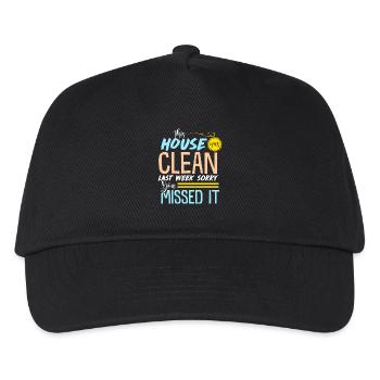 Sauberes Haus - Geschenk - Shirt - Kinder Basecap - Schwarz - Vorne