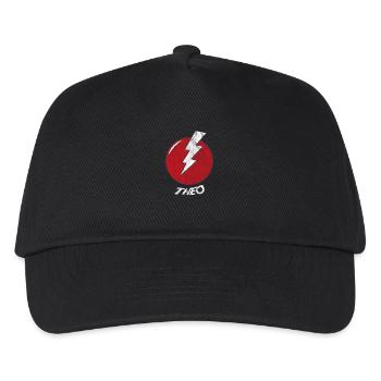 Blitz Namenshirt Superhero Superheld Theo - Kinder Basecap - Schwarz - Vorne