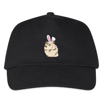 Hamster With Easter Bunny Ears Funny Pascha - Kids’ Baseball Cap - black - Front