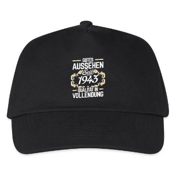 1943 - Qualität - Kinder Basecap - Schwarz - Vorne