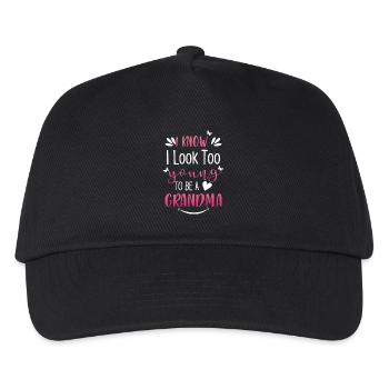I know i look too young to be a grandma - Kinder Basecap - Schwarz - Vorne