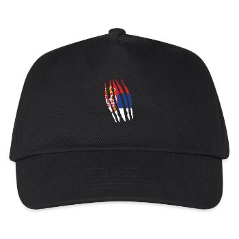 Claw Klaue Risse Herkunft Serbien png - Kinder Basecap - Schwarz - Vorne