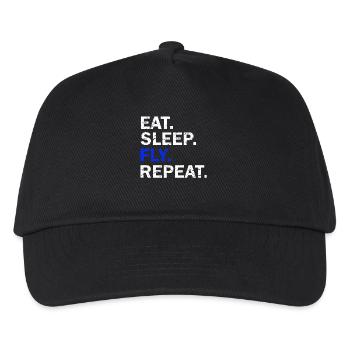 Eat Sleep Fly Répéter - Casquette de baseball Enfant - noir - Devant