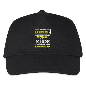 Ich bin Lehrerin Geschenk Unterricht Schule Lehr - Kinder Basecap - Schwarz - Vorne