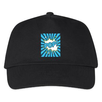 Pop-Art - Kinder Basecap - Schwarz - Vorne