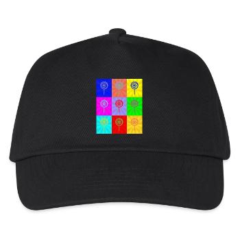 Pop-Art - Kinder Basecap - Schwarz - Vorne