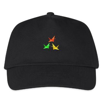 Japanese origami paper crane - Kids’ Baseball Cap - black - Front