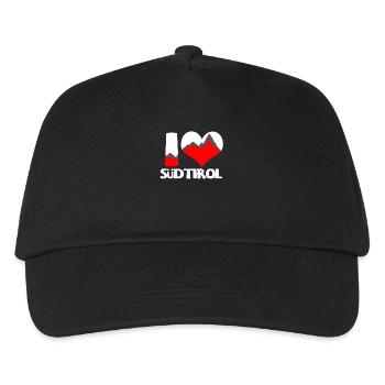 Ich liebe Südtirol Shirt - Südtirol Geschenk - Kinder Basecap - Schwarz - Vorne