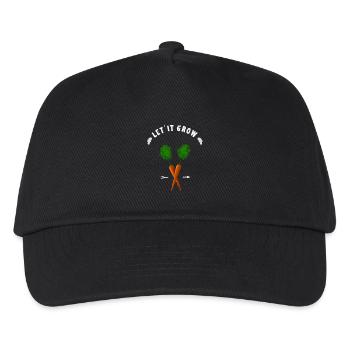 carrot grow garden farmer farmer garden gardener - Kids’ Baseball Cap - black - Front