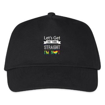 Let's get one thing staight i'm not LGBT - Kinder Basecap - Schwarz - Vorne