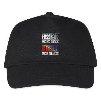 Fan Shirt Basel Fußball Verein Club - Kinder Basecap - Schwarz - Vorne