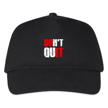 Do not quit - Don't give up - Kids’ Baseball Cap - black - Front