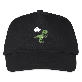 Ist das Bio? Dino - Vegan - Dinosaurier - Kinder Basecap - Schwarz - Vorne