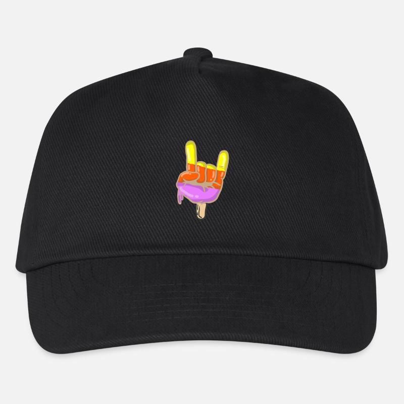 Flutschfinger Rocks - Eis - Finger - Kinder Basecap - Schwarz
