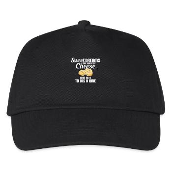 Sweet Dreams of Cheese, Brie Cheese, Dream, Cheese - Kids’ Baseball Cap - black - Front