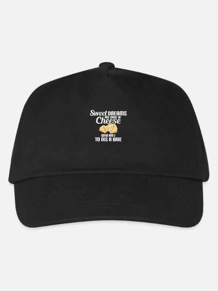Sweet Dreams of Cheese, Brie Cheese, Dream, Cheese - Kinder Basecap - Schwarz