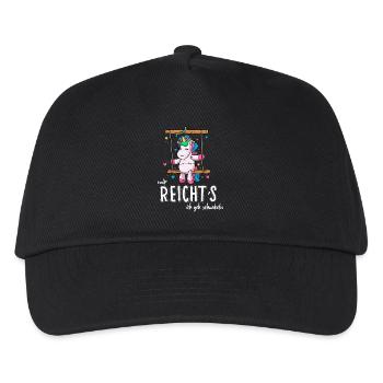 Mir reichts Schaukeln Einhorn Spaß Unicorn Liebe - Kinder Basecap - Schwarz - Vorne