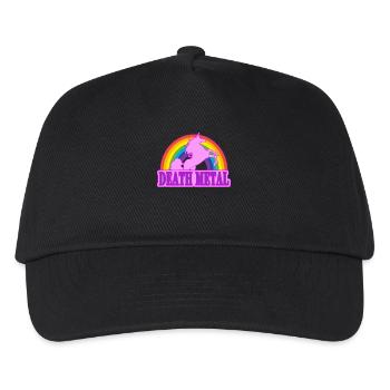 Unicorn Death Metal Rainbow Gift - Kids’ Baseball Cap - black - Front