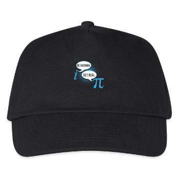 Pi Day Be Rational Get Real Shirt - Kinder Basecap - Schwarz - Vorne