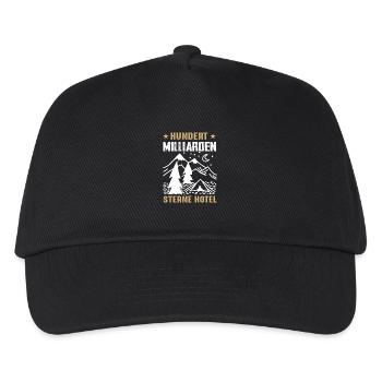 Berge Shirt · Berg · Wandern Camping Sterne Hotel - Kinder Basecap - Schwarz - Vorne