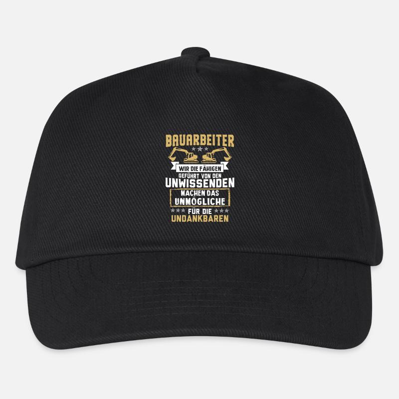 Bauarbeiter · Baustelle · Bagger · Die Undankbaren - Kinder Basecap - Schwarz