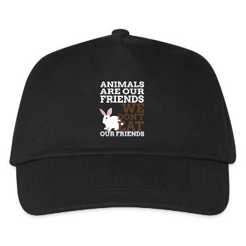 Animals are our Friends - We Don't Eat - Kinder Basecap - Schwarz - Vorne