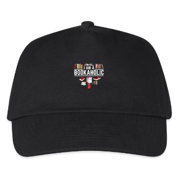 Bücherwurm Leseratte Buch Fan Shirt Geschenk Funny - Kinder Basecap - Schwarz - Vorne