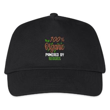 Alimenté 100% bio par des légumes - biologique - Casquette de baseball Enfant - noir - Devant
