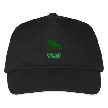 T-Rex - force de pompes de dinosaures - Casquette de baseball Enfant - noir - Devant