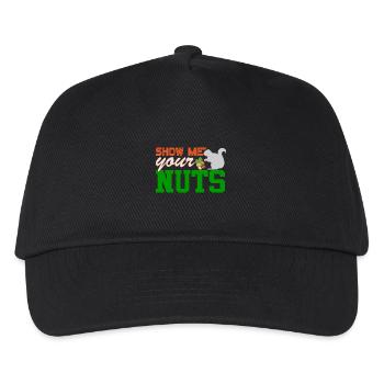 Zeig mir deine Nüsse Eichhörnchen - Kinder Basecap - Schwarz - Vorne