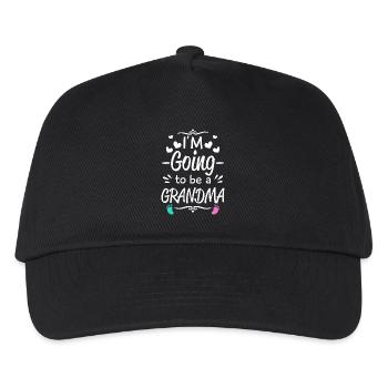 I'm going to be Grandma - baby birth announcement - Kinder Basecap - Schwarz - Vorne