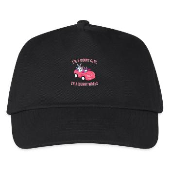 Bunny T-Shirt Gift Girl Rabbit - Kids’ Baseball Cap - black - Front