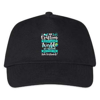 Crafting - Basteln Kunst Erziehung Handwerk Hobby - Kinder Basecap - Schwarz - Vorne