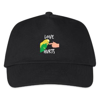 Budgie T-Shirt Parrot Funny Gift - Kids’ Baseball Cap - black - Front
