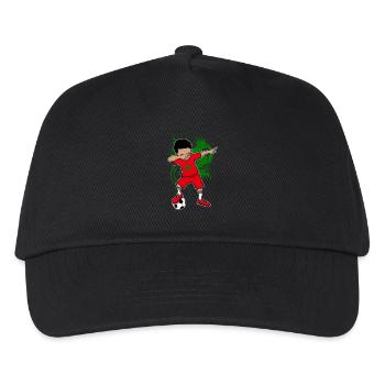 Marokko Fußball Nationalmannschaft WM Dab - Kinder Basecap - Schwarz - Vorne