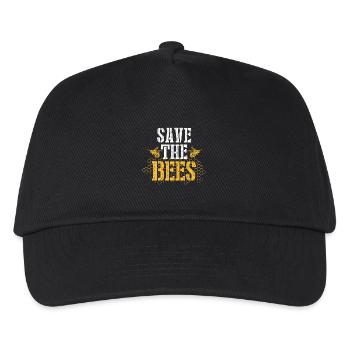 Rettet die Bienen - Imker Geschenk - Kinder Basecap - Schwarz - Vorne