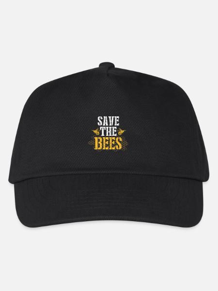 Rettet die Bienen - Imker Geschenk - Kinder Basecap - Schwarz