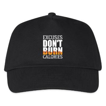 Burn Calories - Kids’ Baseball Cap - black - Front