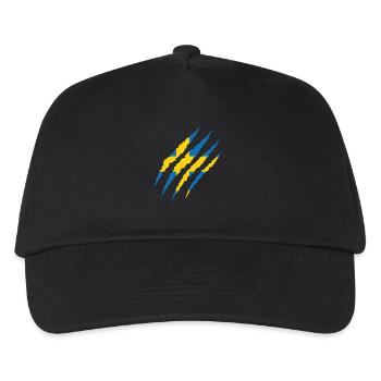 Schweden - Fußball Flagge Fan Weltmeisterschaft - Kinder Basecap - Schwarz - Vorne