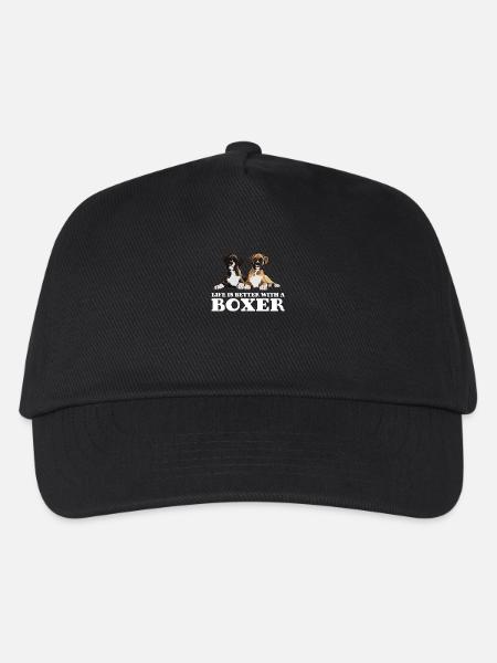 Boxer-Hundeleben ist besser mit einem Boxer - Kinder Basecap - Schwarz