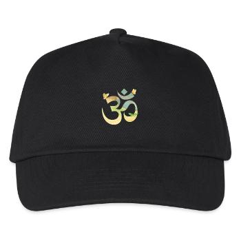Om aquarelle au pastel avec des papillons - Casquette de baseball Enfant - noir - Devant