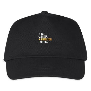 Eat Sleep Hamilton Repeat - Kids’ Baseball Cap - black - Front
