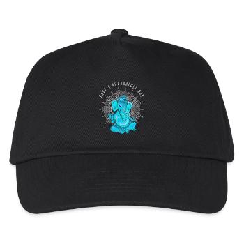 buddha ganesha yoga namaste elefant meditation om - Kinder Basecap - Schwarz - Vorne
