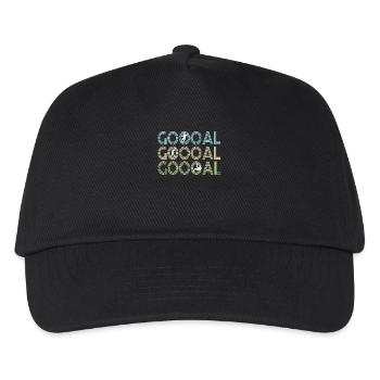Fußball Tor Jubel Goal Vintage Fanshirt - Kinder Basecap - Schwarz - Vorne