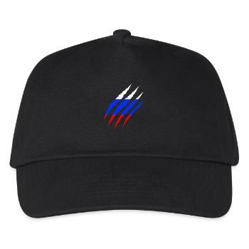 Russland Flagge Fan Fußball Weltmeisterschaft - Kinder Basecap - Schwarz - Vorne