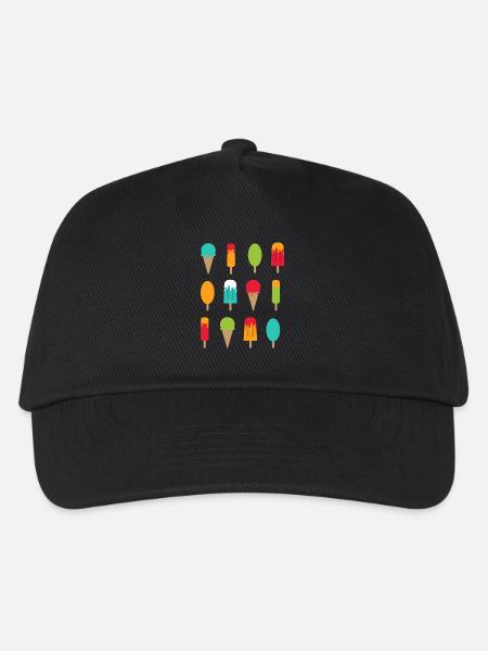 Eis, Eis und nochmehr Eis | Sommer Shirt - Kinder Basecap - Schwarz